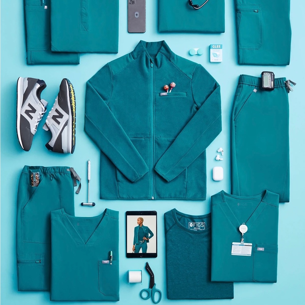 Figs XS Pacific Blue Set (Plus 1 extra Top)